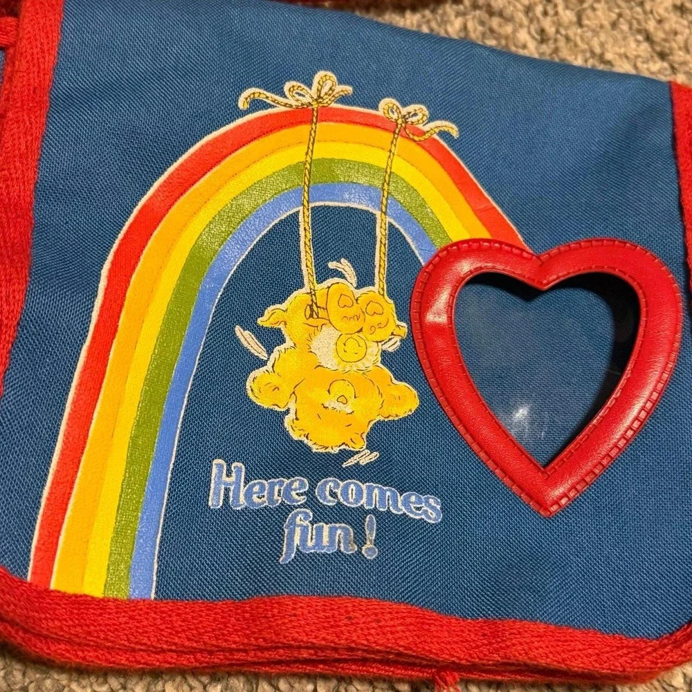 Vintage 1980s Care Bears Rainbow Crossbody Bag Purse Here Comes Fun